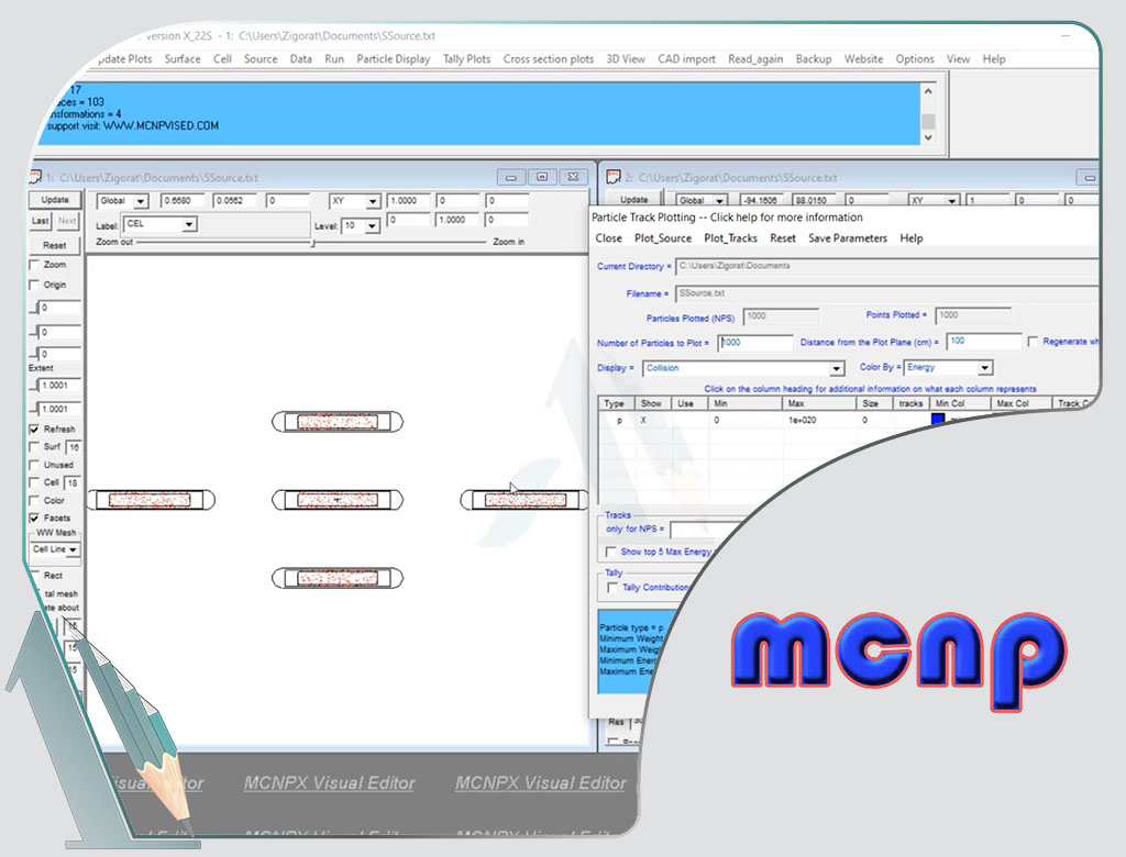 تعریف چندین seed source براکی تراپی در MCNP با استفاده از Repeated Structures در فایل ورودی MCNP‬‬‬‬‬‬