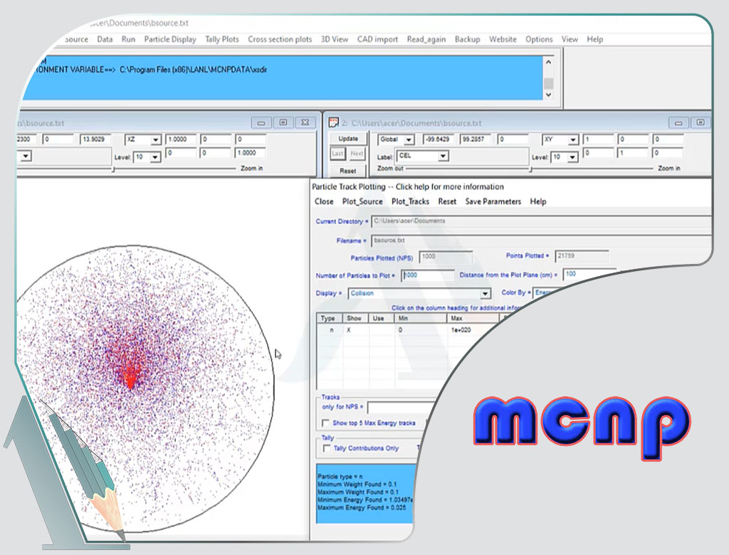 کلیپ های آموزشی مشابه با استفاده از دستور فیل گسترده در تعریف یک شبکه شش ضلعی شامل یونیورس های مختلف در فایل وردی MCNP
