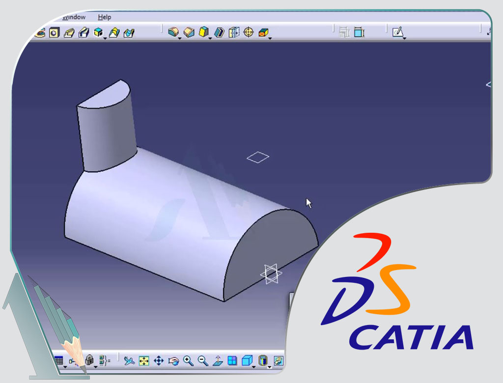 هندسه‌ی اتصالات سه بعدی لوله‌ها-کتیا (Catia)-آی سی ای ام (ICEM)-ساخت مش