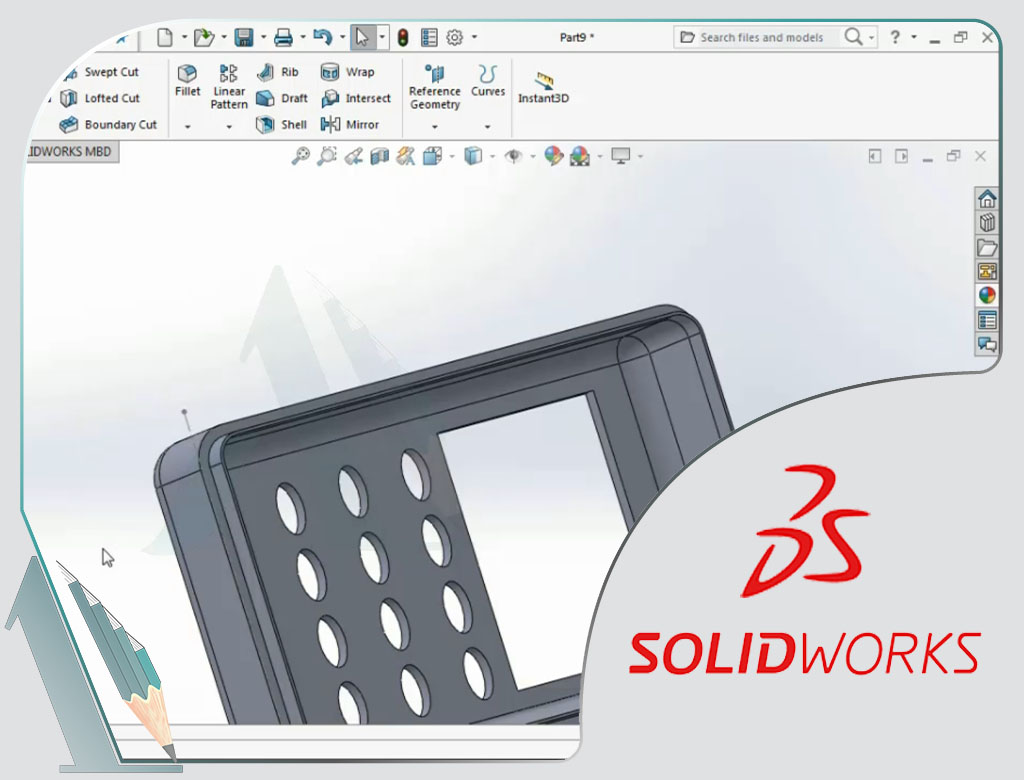 Solidworks-طراحی-سالیدورک-الگوهای خطی