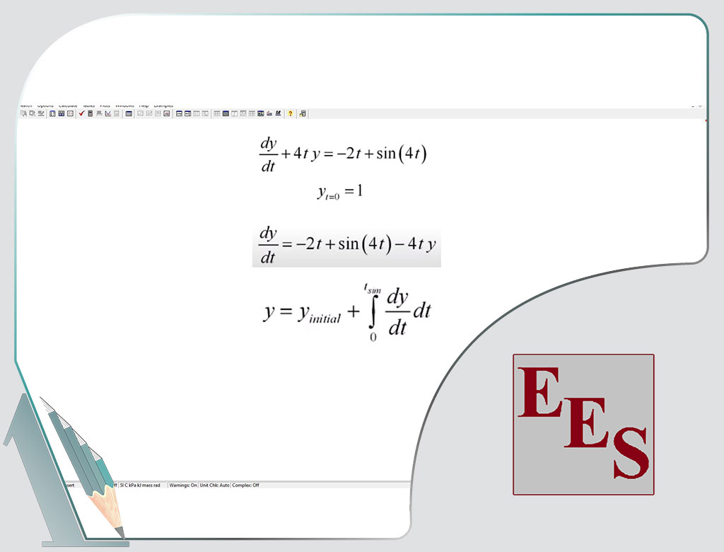 حل یک معادله دیفرانسیل معمولی در نرم افزار EES
