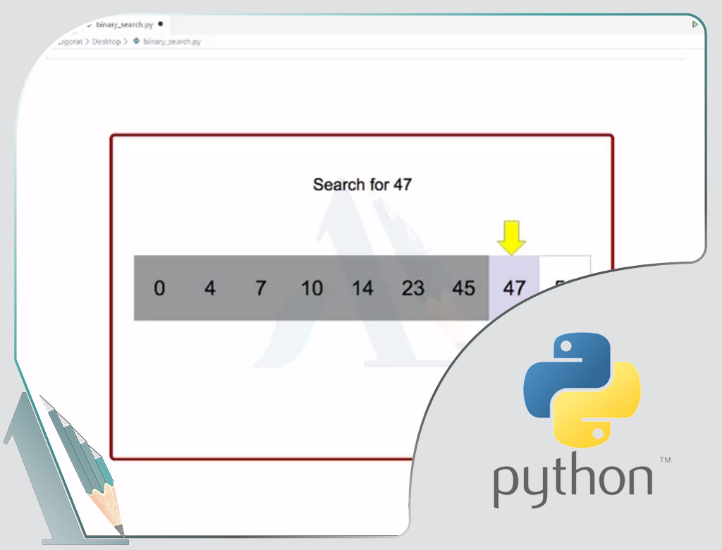 کلیپ تخصصی پایتون-python-الگوریتم جستجوی دو دویی-binary search