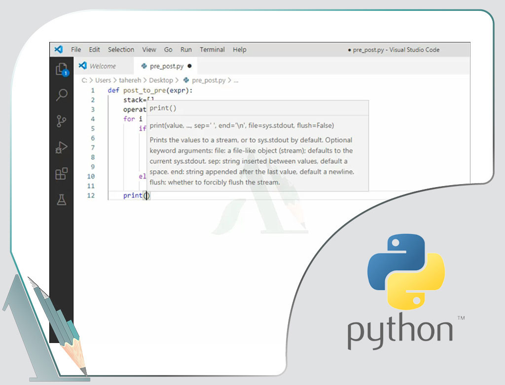 کلیپ تخصصی پایتون-برنامه نویسی-فراخوانی تابع -python-programming-source code-function-infix-prefix-postfix-expression